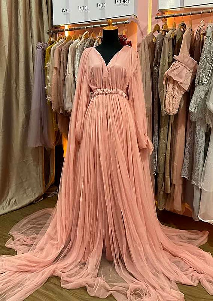 Gaun Tulle Rosegold