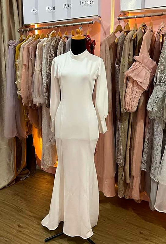 Gaun Mermaid White