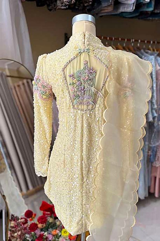 Kebaya Kasiruta Asha Buttercream Yellow