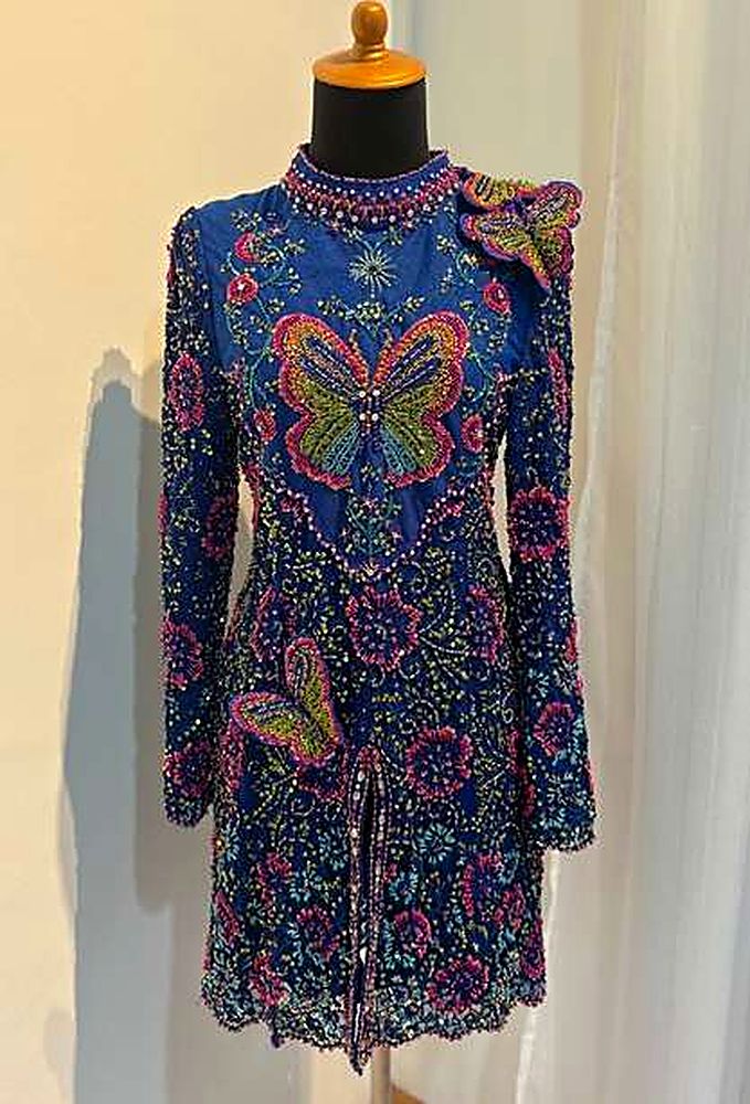 Kebaya Butterfly CE Blue Electric