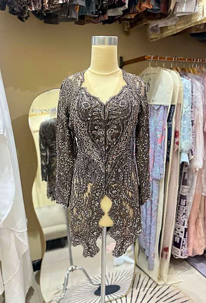 Kebaya Davina Charcoal Grey