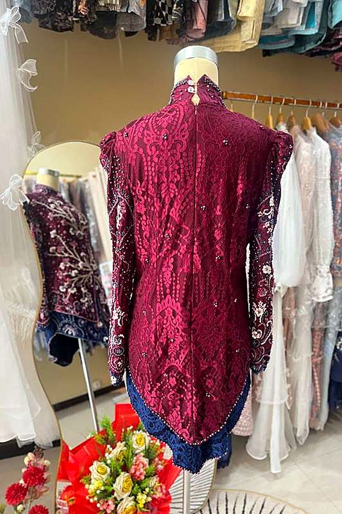 Kebaya Pratiwi Deep Maroon
