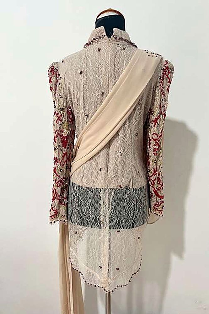 Kebaya Annita Cream Maroon