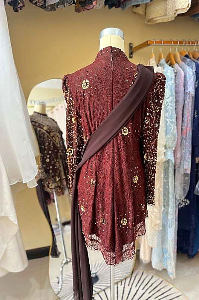 Kebaya Emely Coffe Bean (Mahogani)