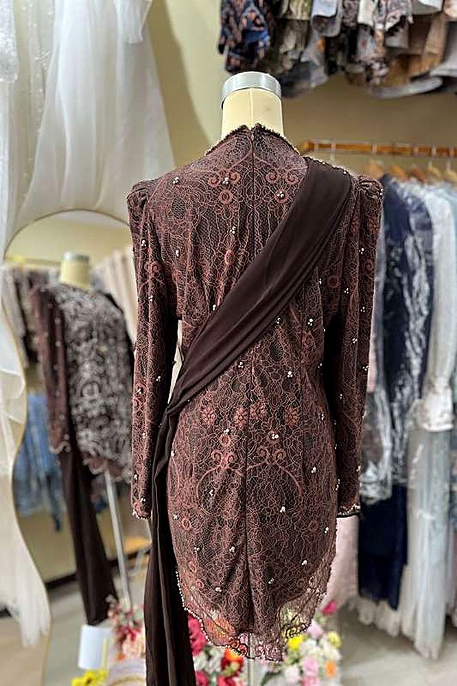 Kebaya Anselma Coffe Bean (Mahogani)